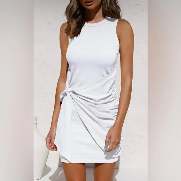 NWT  Women's 2023 Spring Casual Ruched Bodycon Dress MULTIPLE COLORS AVAILABLE - Picture 3 of 10